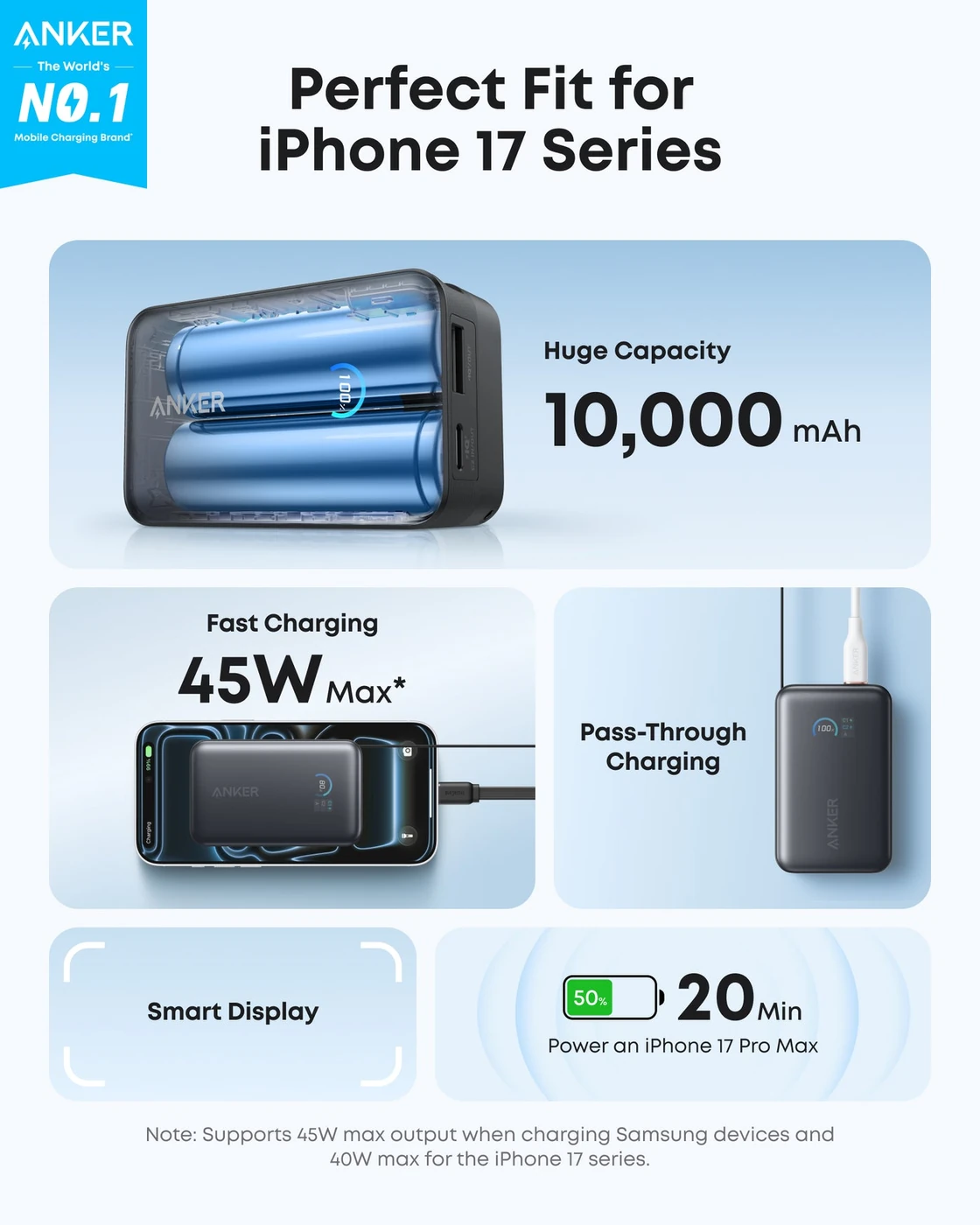 Anker Nano Power Bank (10K, 45W, Built-In Retractable USB-C Cable), image 3