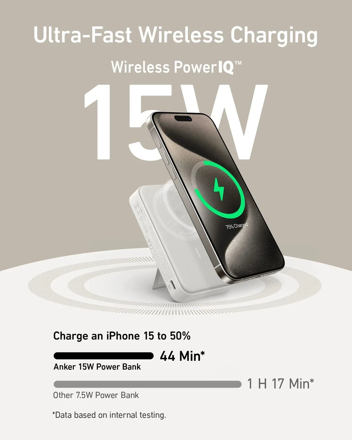 Anker MagGo Power Bank (10,000mAh), Qi2 15W Fast Wireless Charging, image 4